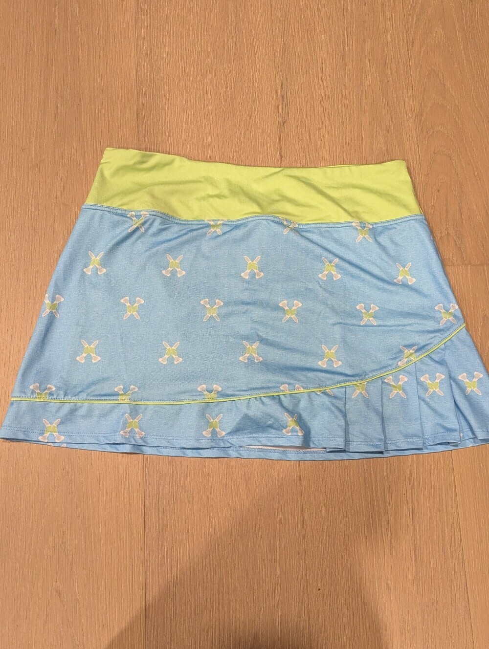 Blue and Lime Golf Athletic Skort